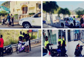 Police confiscate five scooters during road Control Operation.