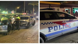 Police Controls Around Festival Village.